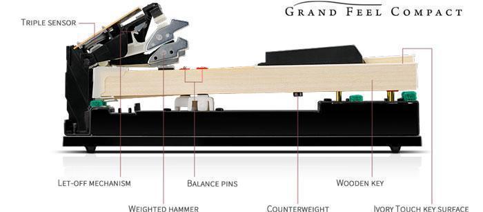 bàn phím gỗ Grand Feel Compact Kawai CA65 C