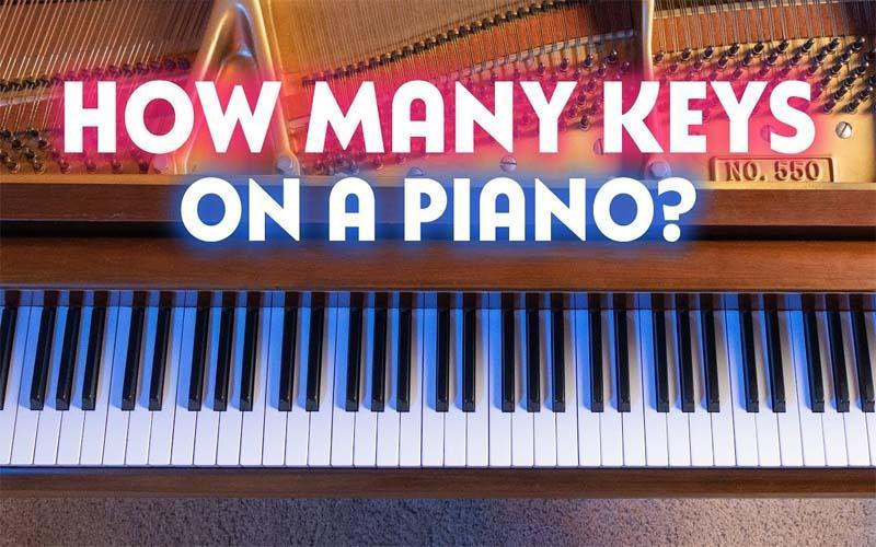 Trên đàn piano truyền thống có tổng cộng 88 phím, bao gồm 52 phím trắng và 36 phím đen