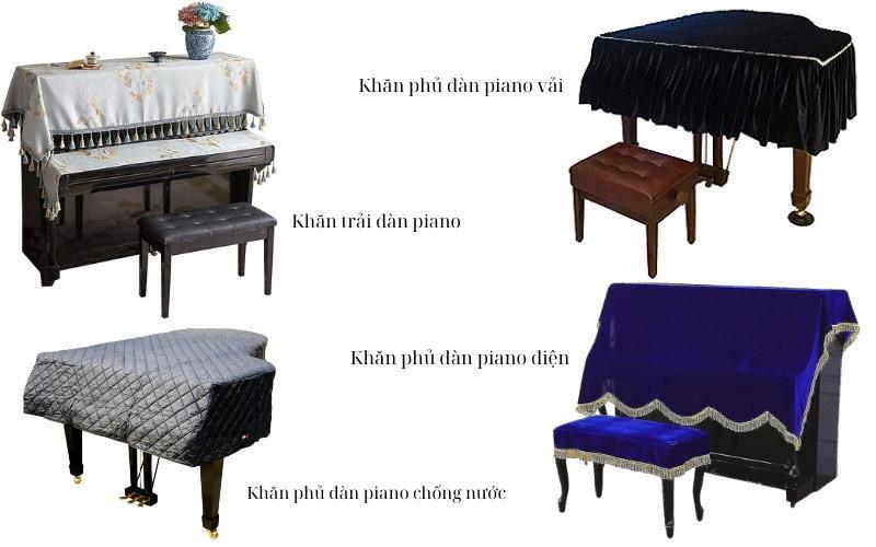 Các loại khăn phủ đàn piano phổ biến mà bạn có thể tìm thấy trên thị trường