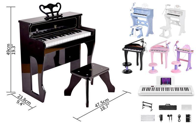 Khi lựa chọn đàn piano cho bé mới học, hãy tập trung vào kích thước, chất lượng âm thanh, loại đàn