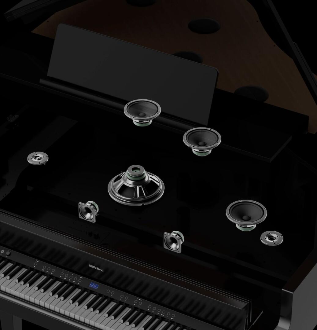 he thong loa Roland GP9 Hệ thống loa đàn piano Roland GP9